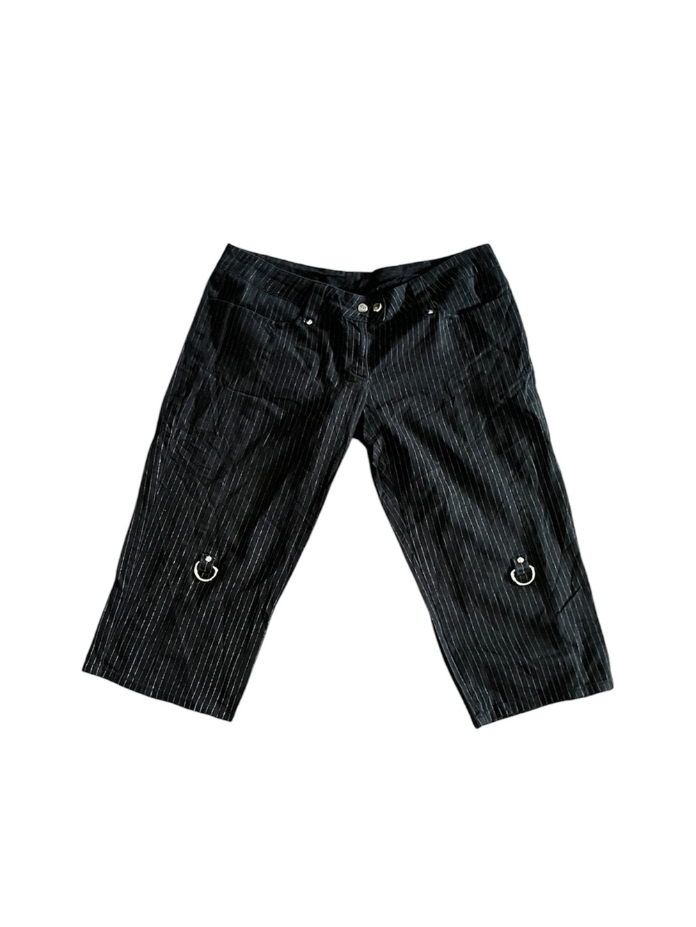 90s Lip Service Gangsta Pranksta Black Pinstripe Capri Pants 9